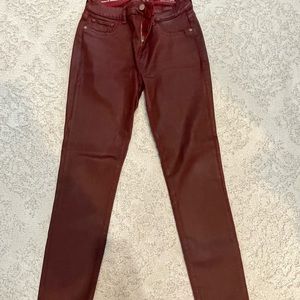 Maroon stretch jeans